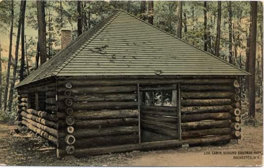 Durand Eastman Park Log Cabin - Rochester, New York - pm 1913 - DB