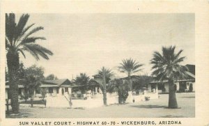 Wickenburg Arizona Sun Valley Court roadside National 1950s Postcard 221-6203