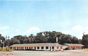 Branford FL Plunkett's Cities Service  Gas Station Pumps Motel & Cafe Postcard