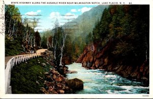 New York Lake Placid State Highway Along The Ausable River Near Wilmington No...