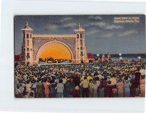 Postcard Band Shell at Night, Daytona Beach, Florida