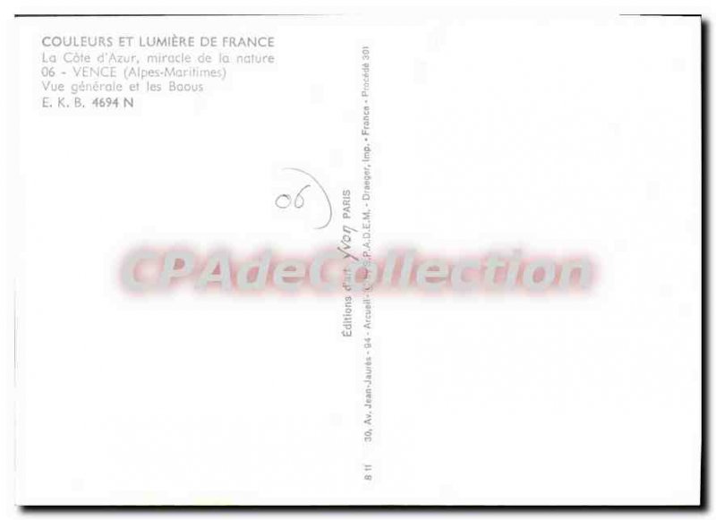 Postcard Modern Colors and Light of France The French Riviera miracle of natu...