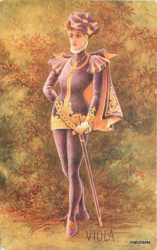 C-1910 Fife Scotland Lady Warrior Viola Cynicus postcard 5634