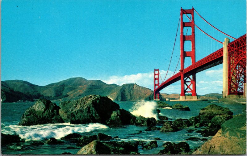 Vtg Golden Gate Bridge San Francisco California Bay CA Unused Postcard