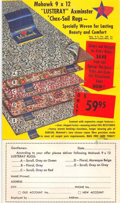 Kansas City Missouri Carl Davis Carpets and Rugs Tri-Fold Advertising PC J77486