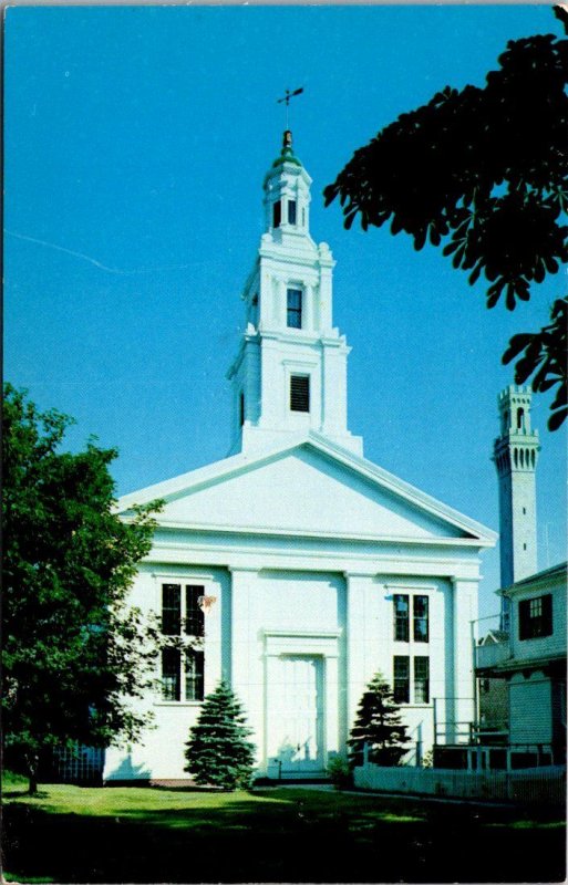 Massachsetts Cape Cod Church With Christopher Wren Tower