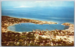 Vtg Ocracoke Island North Carolina NC Village & Harbor Outer Banks View Postcard