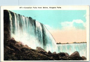 M-3824 Canadian Falls from Below Niagara Falls Canada