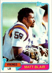 1981 Topps Football Card Matt Blair Minnesota Vikings sk60510