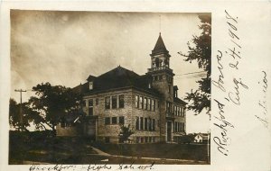 c1908 RPPC Postcard; Rockford IA High School, Floyd County, Posted