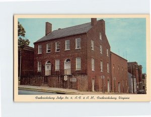 Postcard Fredericksburg Lodge No. 4, A. F. & A. M., Fredericksburg, Virginia