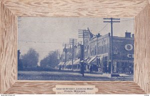 ITHACA, Michigan, PU-1911; Center Street, Looking West, Store Fronts