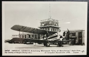 Mint English City Of Manchester Imperial Airways Real Photo Postcard 