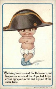 Twelvetrees Little Boy in Tricorn Hat with Crossed Eyes c1910 Vintage Postcard