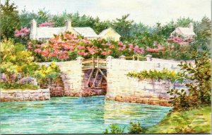 Somerset Bridge Bermuda Springtime Postcard VTG UNP Tucker Vintage Unused 