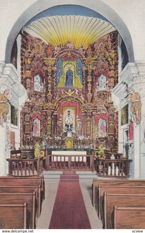 TUCSON , Arizona , 30-40s ; Mission San Xavier Del Bac , Interior