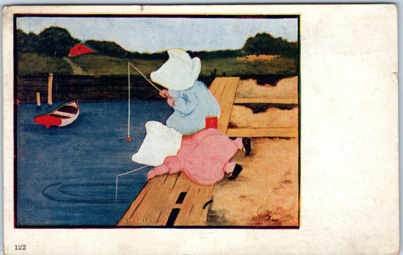 x7 LOT c1910s Holland Netherlands Dutch Romantic Art Slang Kids Postcards A257