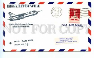 494822 USA 1973 Digital space shuttle Edwards special cancellation SPACE COVER
