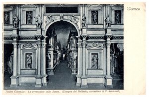 Teatro Olimpico Vicenza italy Black And White Postcard