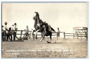 1920 Horse Rodeo Cowboy Tucumcari New Mexico NM RPPC Photo Vintage Postcard