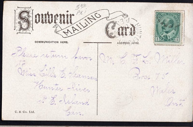 PEI Prince Edward Island CHARLOTTETOWN Provincial Building  pm1907  Divided Back