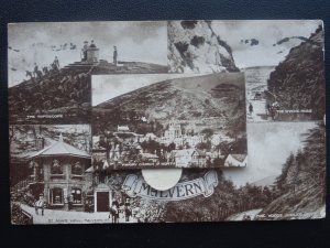 Worcestershire 12 Image NOVELTY Malvern PULL-OUT c1920 Postcard