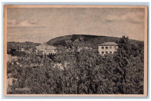 Kuopio Finland Postcard General View Buildings Mountains c1930's Antique