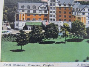 ROANOKE, Virginia ~ Hotel Roanoke Old English Inn (slightly trimmed) Postcard