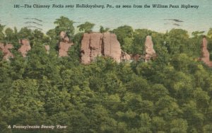 Vintage Postcard 1957 The Chimney Rocks near Hollidaysburg Pennsylvania PA