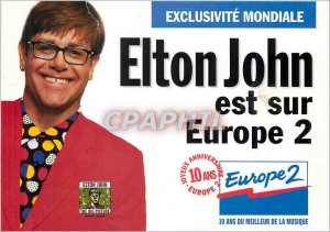 Postcard Modern Elton John is on Europe 2 radio