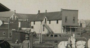 McPherson IOWA RPPC c1910 DEPOT TRAIN STATION nr Red Oak Emerson GHOST TOWN IA