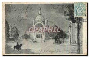 Old Postcard Paris St Augustine Church