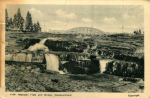 1945 Manuels Flats and Bridge, Newfoundland Canada Vintage Postcard