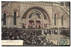 Old Postcard Lourdes Pilgrimage Before The Rosary