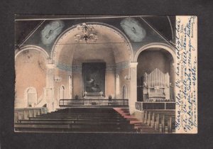 MA Interior Swedish Gethsemane Church Worcester Massachusetts Postcard UDB 1905