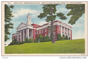 Exterior, Wiley Hall, Administration Bldg., Emory & Henry College, Emory, Vir...