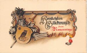 Leo Stainer Innsbruck Austrian c1910 Postcard Herzlichen Glückwunsch Zum Namenst