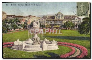 Postcard Old Nice Albert I Gardens and Casino