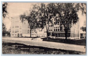 Torrington Connecticut CT Postcard Torrington High School c1940 Vintage Antique