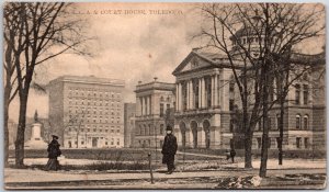 Y.M.C.A Building And Courthouse Toledo Ohio OH Antique Postcard