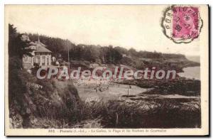 Postcard Ancient Pornic L Inf Casino Beach and Rocks Gourmalon