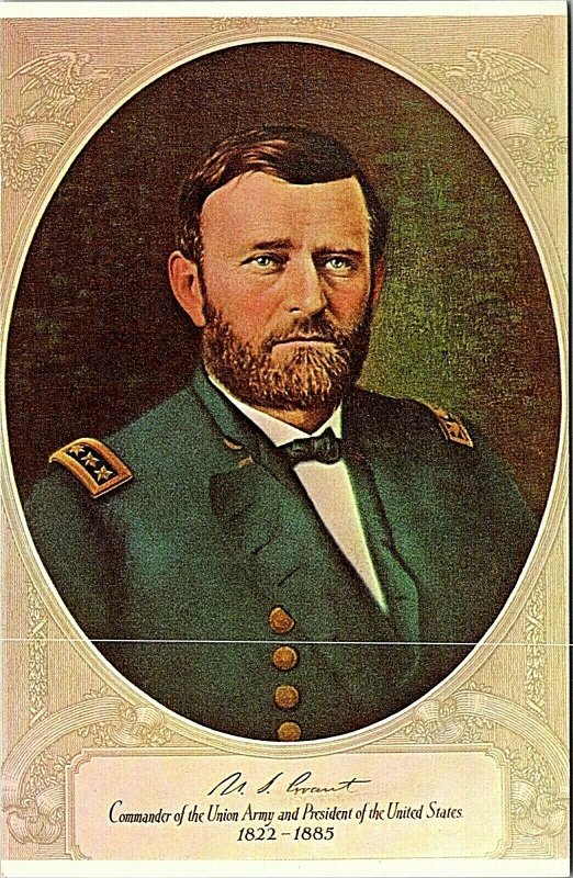 Ulysses S. Grant Portrait 18th President, Lt General of the Union Army Postcard 