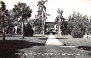 B62/ Sarasota Florida Fl Real Photo RPPC Postcard c40s Ringling Mansion Circus