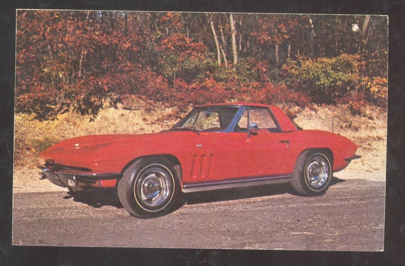 1965 CHEVROLET CORVETTE ROADSTER '65 CHEVY ADVERTISING CAR POSTCARD