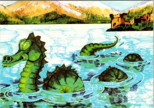 Scotland, Artist's Rendition  NESSIE~The Loch Ness Monster  4X6  1978 Postcard