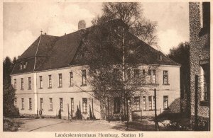 Vintage Postcard Landeskrankenhaus Homburg Railway Station 16 Homburg Germany