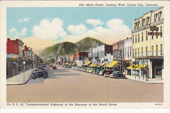 Colorado Canon City Main Street Looking West