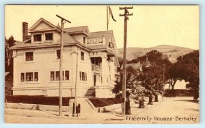 BERKELEY, CA ~ University of California FRATERNITY HOUSES ca 1910s  Postcard