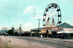 Fort George Amusement Paradise Park Ferris Wheel Postcard NY New York