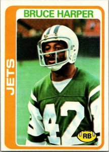 1978 Topps Football Card Bruce Harper New York Jets sk7304